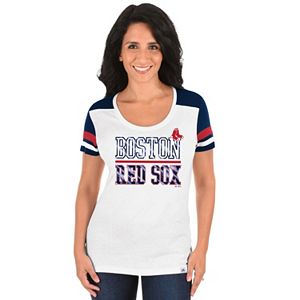 Plus Size Majestic Boston Red Sox Striated Tee