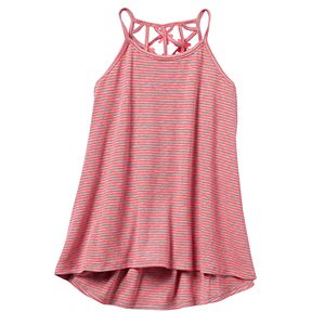 Girls 7-16 & Plus Size SO® Lattice Back High-Low Tank Top