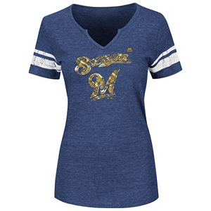 Women's Majestic Milwaukee Brewers Favorite Team Tee