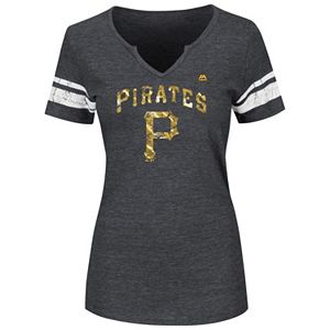 Women's Majestic Pittsburgh Pirates Favorite Team Tee