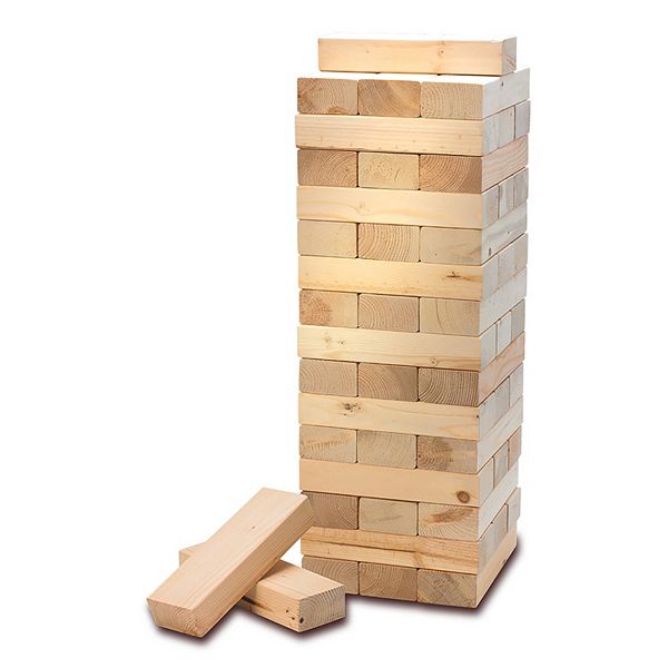 Refinery $140 Wood Block Stacking Game 48 PIECES STACKS UP TO 3.5 FEET TALL M14 