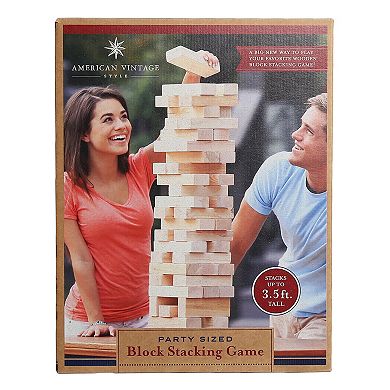 American Vintage Party Sized Block Stacking Game