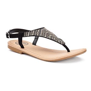 SO® Girls' Studded Ankle Strap Sandals