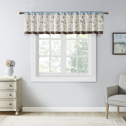 Madison Park Serene Embroidered Valance