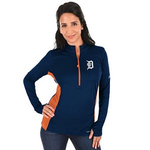 Plus Size Majestic Detroit Tigers 1/2-Zip Pullover