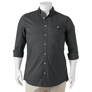 Big & Tall SONOMA Goods for Life™ Flexwear Modern-Fit Poplin Button-Down Shirt