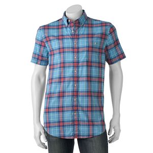 Big & Tall SONOMA Goods for Life™ Flexwear Modern-Fit Plaid Button-Down Shirt