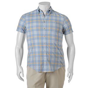Big & Tall SONOMA Goods for Life™ Flexwear Modern-Fit Plaid Button-Down Shirt
