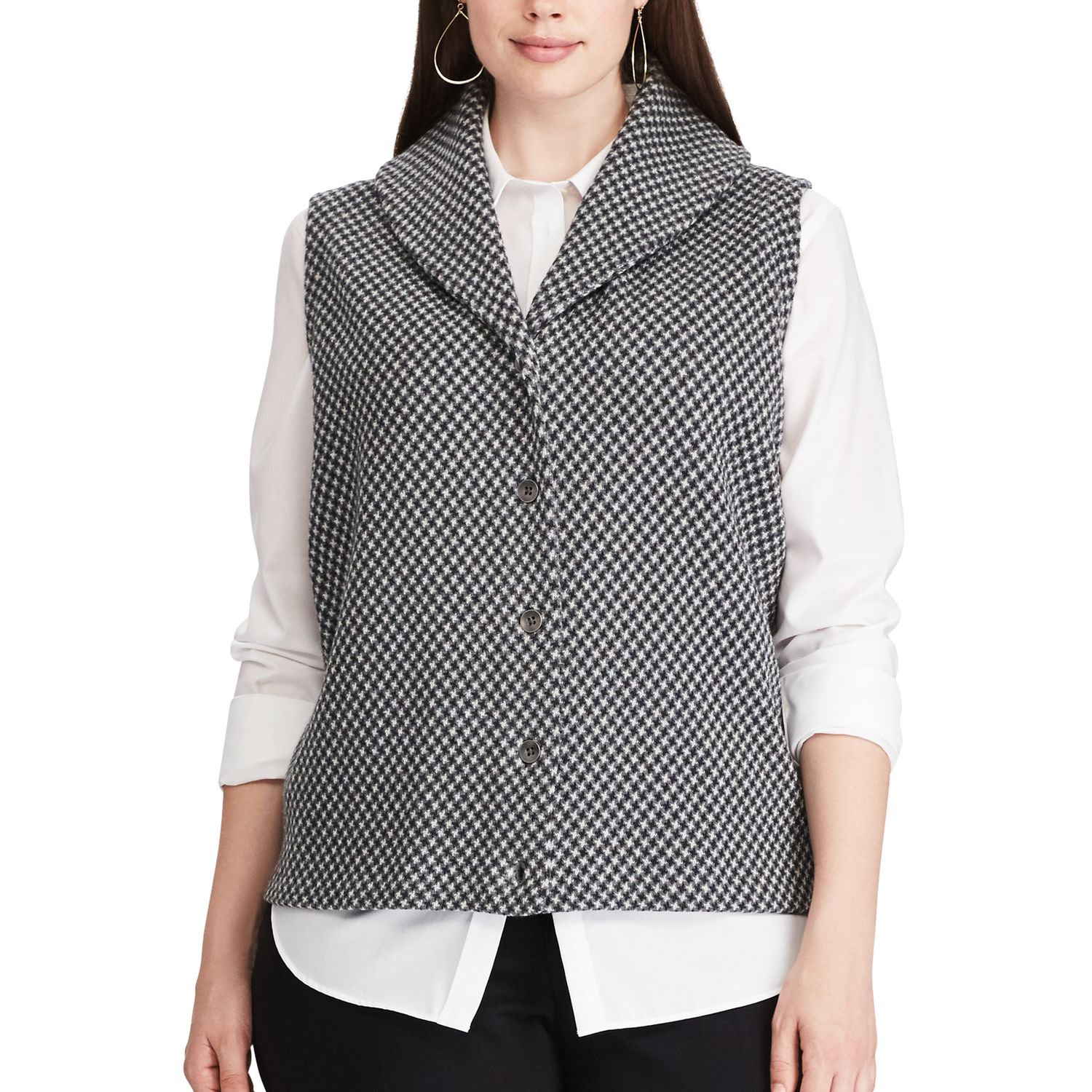 button down sweater vest