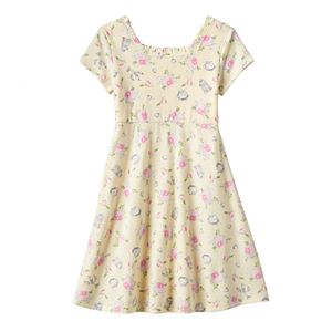 Disney's Beauty and the Beast Girls 4-7 Mrs. Potts, Cogsworth & Lumiere Floral Dress by Jumping Beans®