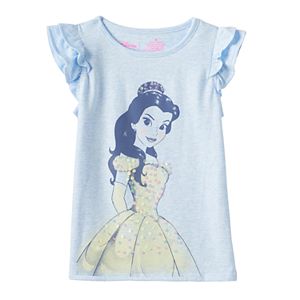 Disney's Beauty and the Beast Girls 4-7 Flutter Sleeves Graphic Tee by Jumping Beans®
