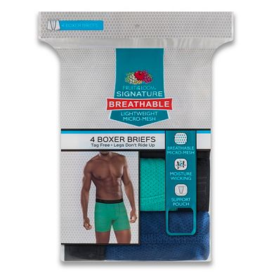 Men's Fruit of the Loom Signature 4-pack Stretch Micro-Mesh Boxer Brief