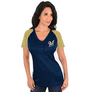 Plus Size Majestic Milwaukee Brewers League Diva Tee