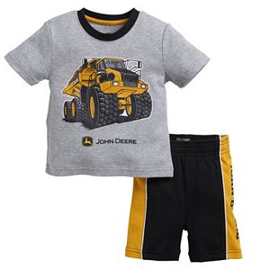 Baby Boy John Deere Dump Truck Graphic Tee & Shorts Set