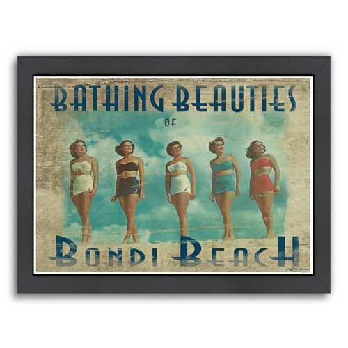 Americanflat Bathing Beauties Of Bondi Beach Framed Wall Art