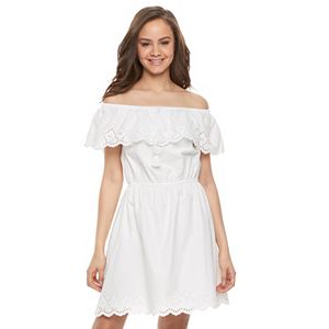 Juniors' SO® Eyelet Off The Shoulder Dress