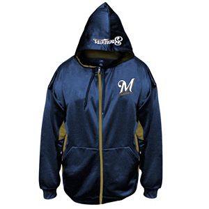 Big & Tall Majestic Milwaukee Brewers Fleece Full-Zip Hoodie