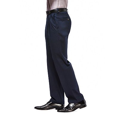 Men’s Haggar® Premium No-Iron Khaki Stretch Classic-Fit Pleated Expandable Waist Pants
