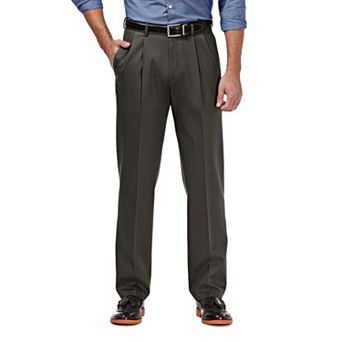 Men’s Haggar® Premium No-Iron Khaki Stretch Classic-Fit Pleated Expandable Waist Pants