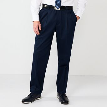 Men’s Haggar® Premium No-Iron Khaki Stretch Classic-Fit Pleated Expandable Waist Pants