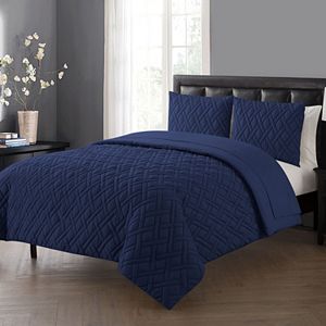 VCNY Home Lattice Embossed Duvet Cover Set