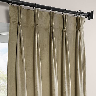 EFF Blackout 1-Panel Velvet Window Curtain