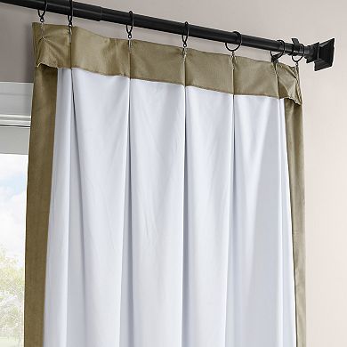 EFF Blackout 1-Panel Velvet Window Curtain