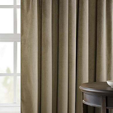 EFF Blackout 1-Panel Velvet Window Curtain