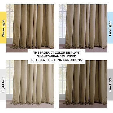 EFF Blackout 1-Panel Velvet Window Curtain