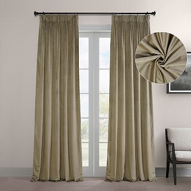 EFF Blackout 1-Panel Velvet Window Curtain