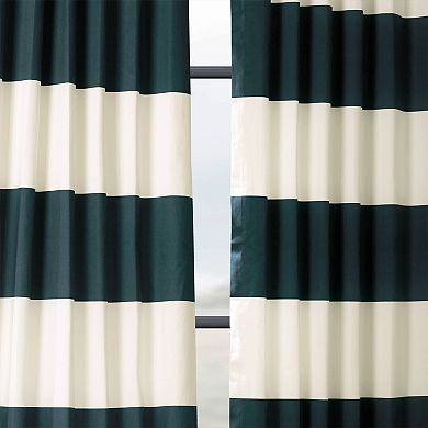 EFF 1-Panel Stripe Cotton Window Curtain