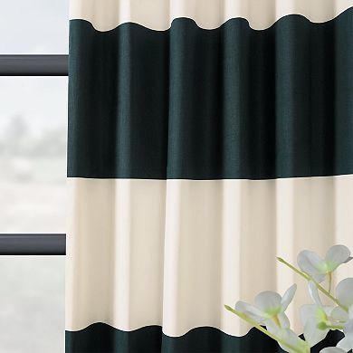 EFF 1-Panel Stripe Cotton Window Curtain