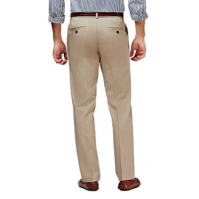 Men’s Haggar® Premium No-Iron Khaki Super Flex Waist Straight-Fit Stretch Flat-Front Pants