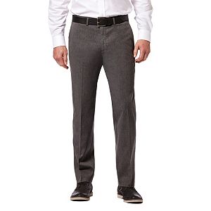 Men's Haggar Premium No Iron Khaki Stretch Straight-Fit Flat-Front Pants