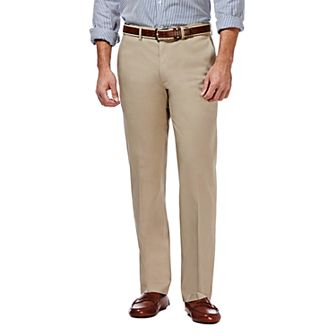 Men’s Haggar® Premium No-Iron Khaki Super Flex Waist Straight-Fit Stretch Flat-Front Pants