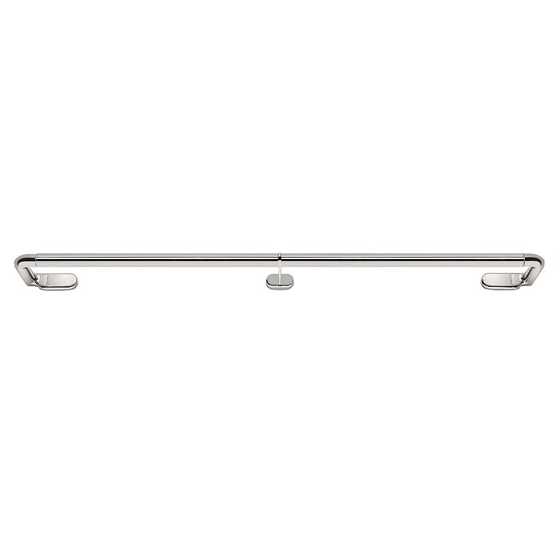 achim home decor 36-66  dylan innovative wrap around curtain rod in nickel