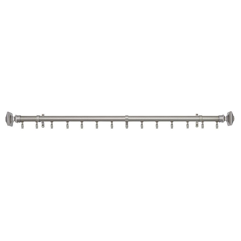 74051436 Achim Innovative Oxford Traverse Curtain Rod, Grey sku 74051436