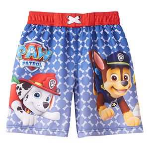 Boys 4-7 Paw Patrol Marshall, Chase & Rubble Swim Trunks