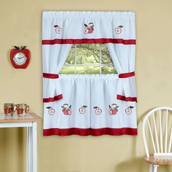 Achim Gala Tier Kitchen Window Curtain Set