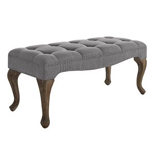 Linon Loire Tufted Ottoman Bench