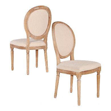 Linon Manchester Oval Back Accent Chair 2-piece Set