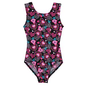 Girls 4-14 Jacques Moret Heart Shapes Leotard