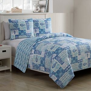 VCNY 3-piece Patchwork Sealife Quilt Set