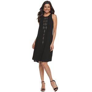 Women's Apt. 9® Embroidered High-Neck Shift Dress