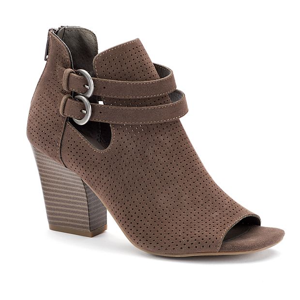 Kohls open toe booties sale