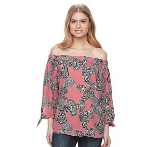 Women's Harve Benard Off Shoulder Printed Top