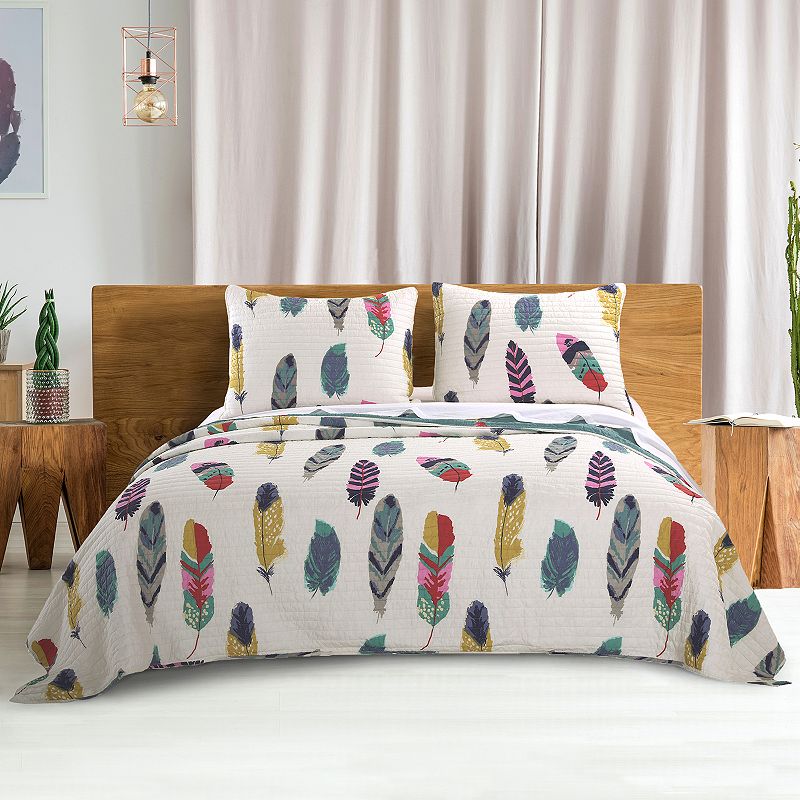 52961260 Greenland Home Fashions Dreamcatcher Quilt Set, Wh sku 52961260