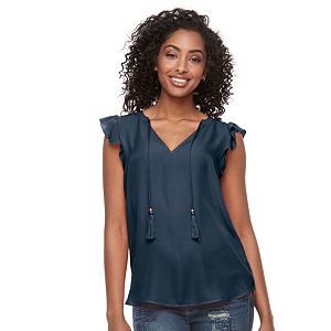 Women's Harve Benard Flutter Georgette Top