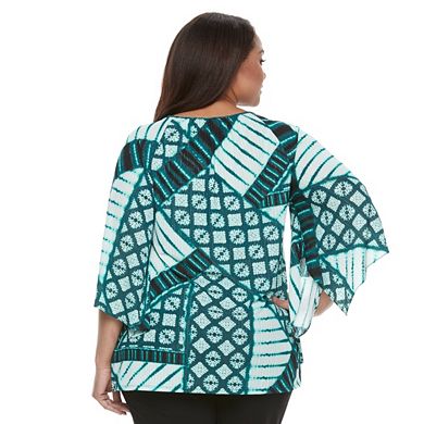 Plus Size Dana Buchman Printed Kimono Top