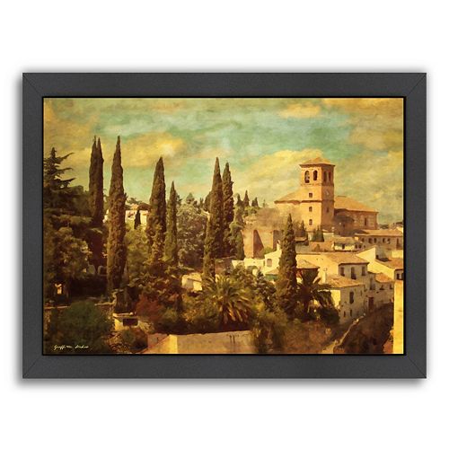 Americanflat Granada Aqua Vista Framed Wall Art